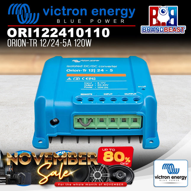 Victron Energy ORI122410110 120W 12/24-5A Orion-Tr Isolated DC-DC Converter