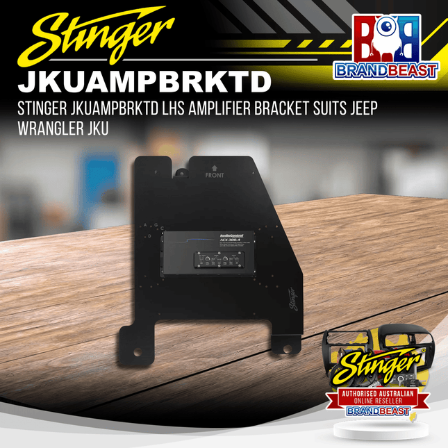 Stinger JKUAMPBRKTD LHS Amplifier Bracket Suits Jeep Wrangler JKU