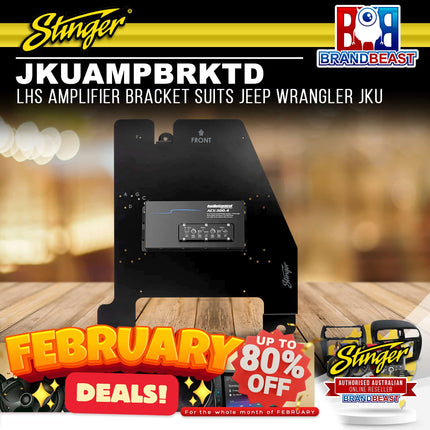 Stinger JKUAMPBRKTD LHS Amplifier Bracket Suits Jeep Wrangler JKU