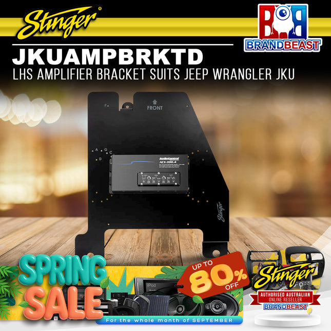 Stinger JKUAMPBRKTD LHS Amplifier Bracket Suits Jeep Wrangler JKU