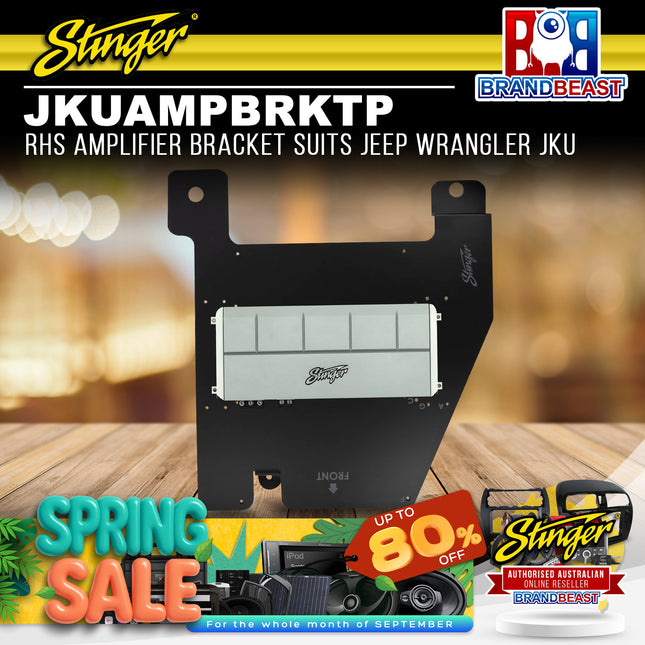 Stinger JKUAMPBRKTP RHS Amplifier Bracket Suits Jeep Wrangler JKU