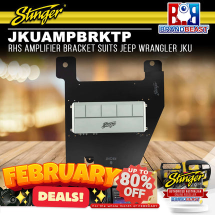 Stinger JKUAMPBRKTP RHS Amplifier Bracket Suits Jeep Wrangler JKU