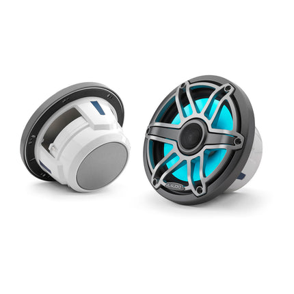 JL Audio JLA-010-03076-00 M6 7.7" Marine Speakers - Titanium Sport Grille