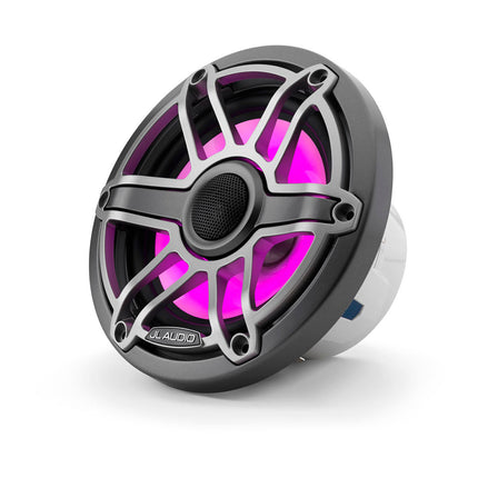 JL Audio JLA-010-03092-00 M6 6.5" Marine Speakers - Titanium Sport Grille with LED