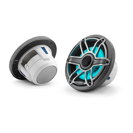 JL Audio JLA-010-03092-00 M6 6.5" Marine Speakers - Titanium Sport Grille with LED