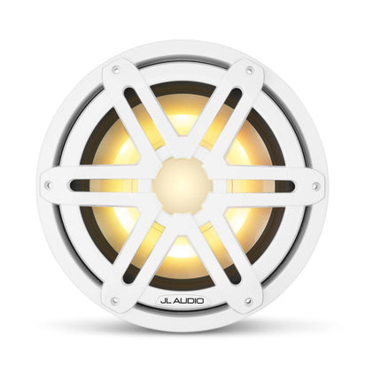 JL Audio JLA-010-03265-00 M3 Marine Subwoofer - 10" Marine Subwoofer with LED and White Sport Grille