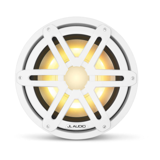 JL Audio JLA-010-03265-00 M3 Marine Subwoofer - 10" Marine Subwoofer with LED and White Sport Grille