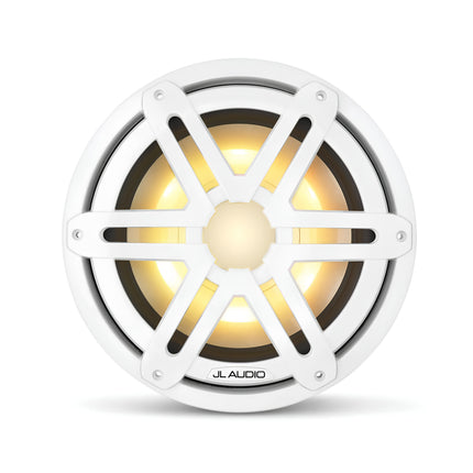 JL Audio JLA-010-03265-00 M3 Marine Subwoofer - 10" Marine Subwoofer with LED and White Sport Grille