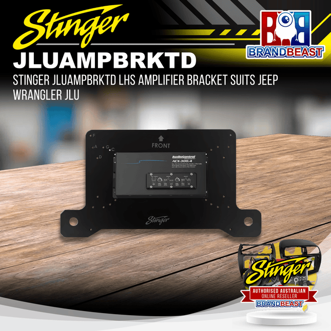 Stinger JLUAMPBRKTD LHS Amplifier Bracket Suits Jeep Wrangler JLU