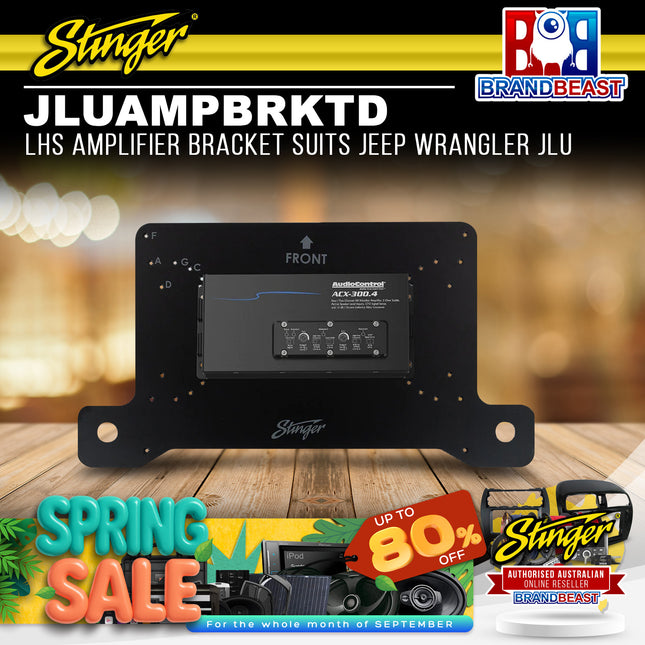 Stinger JLUAMPBRKTD LHS Amplifier Bracket Suits Jeep Wrangler JLU