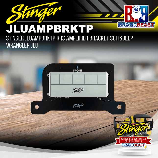 Stinger JLUAMPBRKTP RHS Amplifier Bracket Suits Jeep Wrangler JLU