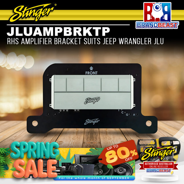Stinger JLUAMPBRKTP RHS Amplifier Bracket Suits Jeep Wrangler JLU