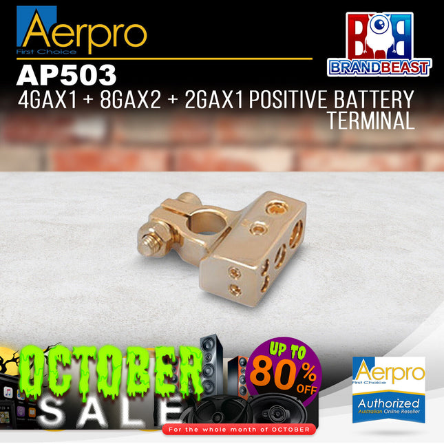 Aerpro AP503 4GA x1 + 8GA x2 + 2GA x1 Positive Battery Terminal
