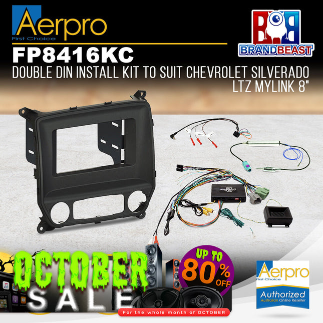 Aerpro FP8416KC Double DIN Install Kit to Suit Chevrolet Silverado LTZ Mylink 8"