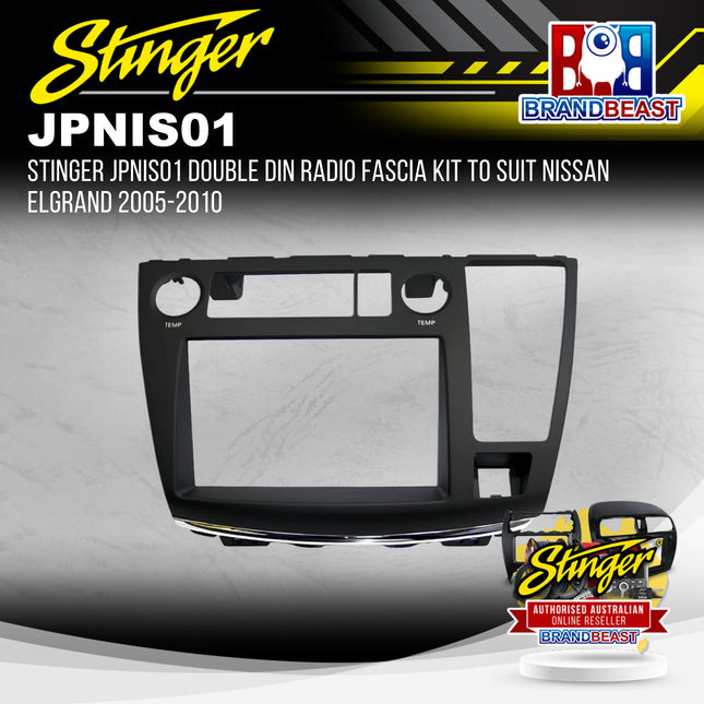 Stinger JPNIS01 Double DIN Radio Fascia Kit For Nissan Elgrand 2005-2010