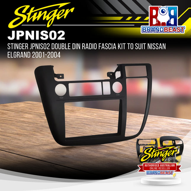 Stinger JPNIS02 Double DIN Radio Fascia Kit to Suit Nissan Elgrand 2001-2004