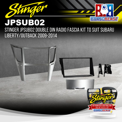 Stinger JPSUB02 Double DIN Radio Fascia Kit For Subaru Liberty/Outback 2009-2014