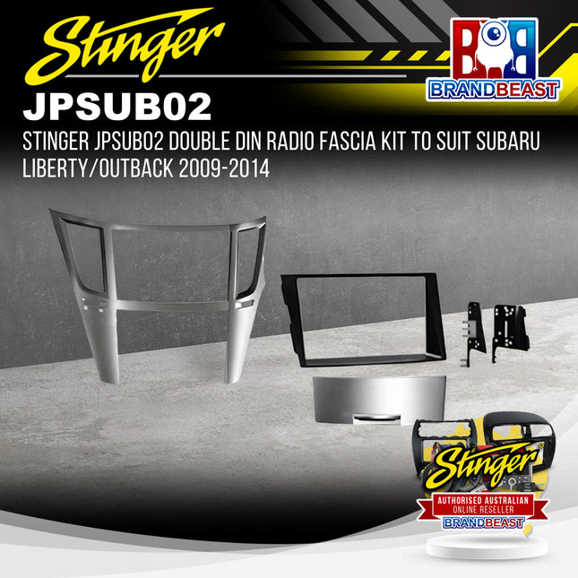 Stinger JPSUB02 Double DIN Radio Fascia Kit For Subaru Liberty/Outback 2009-2014