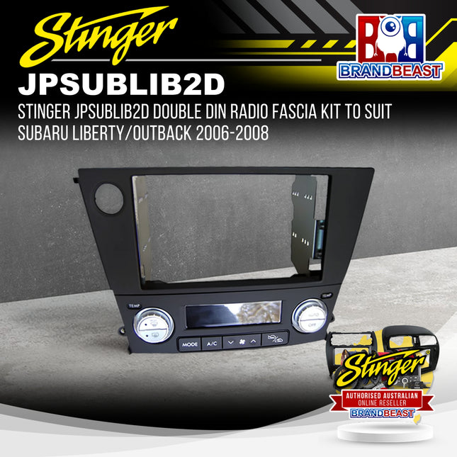 Stinger JPSUBLIB2D Double DIN Radio Fascia Kit For Subaru Liberty/Outback 06-08
