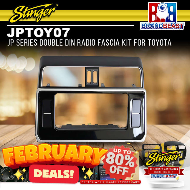 Stinger JPTOY07 JP Series Double DIN Radio Fascia Kit For Toyota Landcruiser Prado