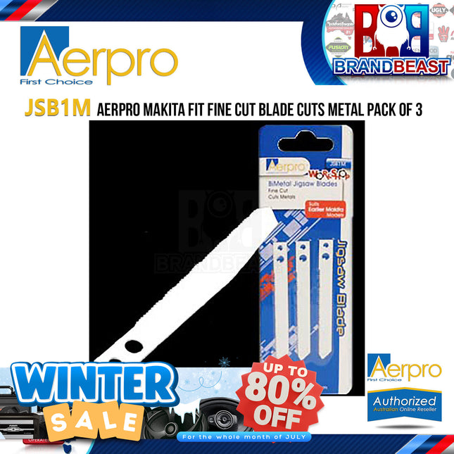 Aerpro JSB1M Makita Fit Fine Cut Blade Cut Metal Pack Of 3