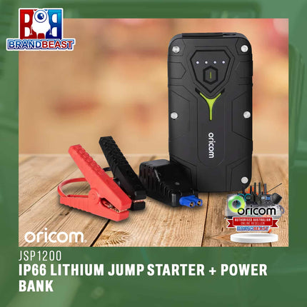 Oricom JSP1200 IP66 Lithium Jump Starter + Power Bank