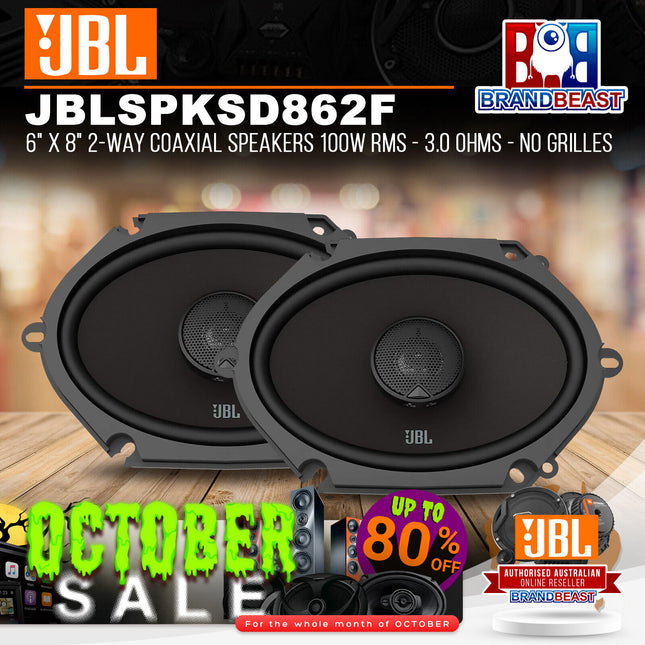 JBL Stadium 862F 6" x 8" 2-Way Coaxial Speakers 100W RMS - 3.0 Ohms - No Grilles