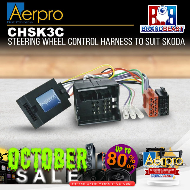 Aerpro CHSK3C Steering Wheel Control Harness Suit Skoda Octavia/Roomster
