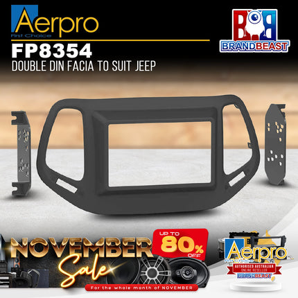 Aerpro FP8354 Double DIN Facia to Suit Jeep Compass 2017- M