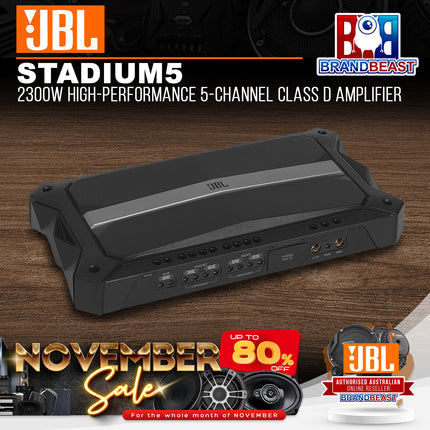 JBL Stadium 5 2300W High-Performance 5-Channel Class D Amplifier