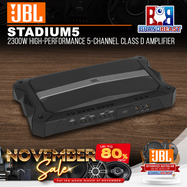JBL Stadium 5 2300W High-Performance 5-Channel Class D Amplifier