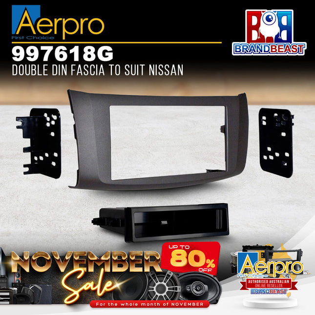 Aerpro 997618G Single/Double DIN Facia Kit Suit Nissan Pulsar 2013 - 2017