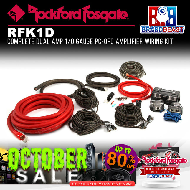 Rockford Fosgate RFK1D Dual Amp 1/0 AWG Dual Amp Wiring Kit
