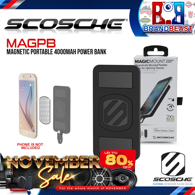 Scosche MAGPB MagicMount Magnetic 4000 mAh Portable PowerBank