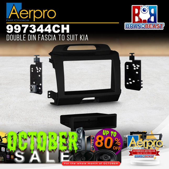Aerpro 997344CH Single/Double DIN Facia Kit to Kia Sportage