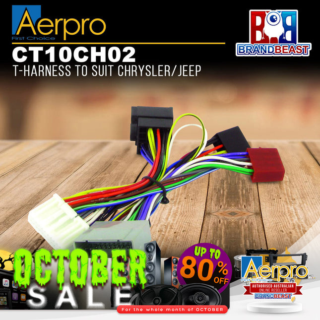 Aerpro CT10CH02 T-Harness to Suit Chrysler/Jeep