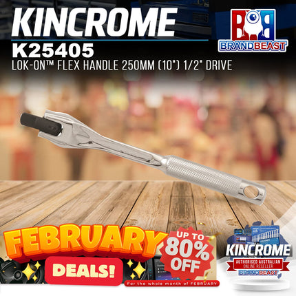 KINCROME K25405 LOK-ON‚Ñ¢ Flex Handle 250mm (10&quot;) 1/2&quot; Drive