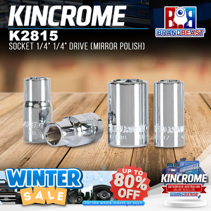 KINCROME K2815 Socket 1/4" 1/4" Drive (Mirror Polish)