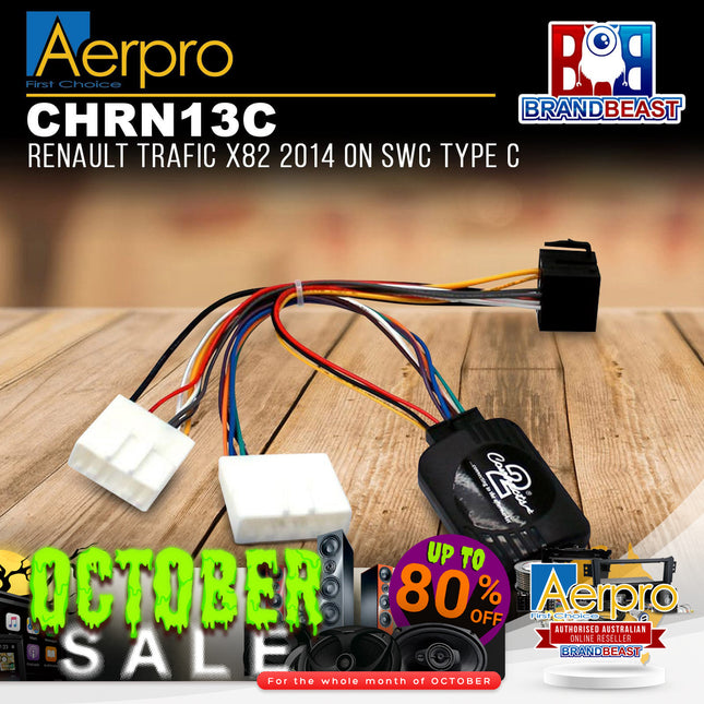 Aerpro CHRN13C Steering Wheel Control Harness Suit Renault Trafic 2014-ON