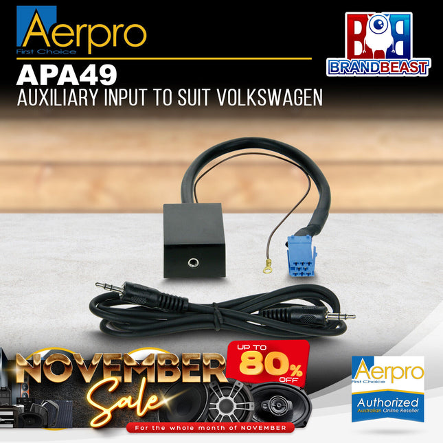Aerpro Apa49 Auxiliary Input To Suit Vw