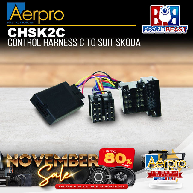 Aerpro CHSK2C Steering Wheel Control Harness Suit Skoda