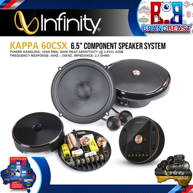 Infinity KAPPA 60CSX 6-1/2" Two-Way Car Audio Component System w/ Gap Switchable Crossover