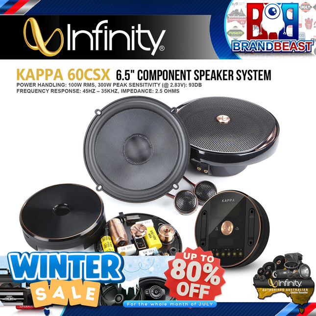 Infinity KAPPA 60CSX 6-1/2" Two-Way Car Audio Component System w/ Gap Switchable Crossover