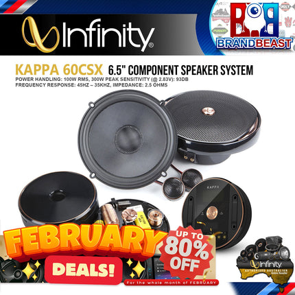 Infinity KAPPA 60CSX 6-1/2" Two-Way Car Audio Component System w/ Gap Switchable Crossover