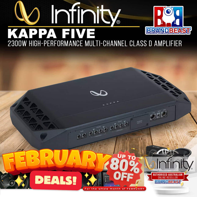 Infinity KAPPAFIVE 2300W High-Performance Multi-Channel Class D Amplifier