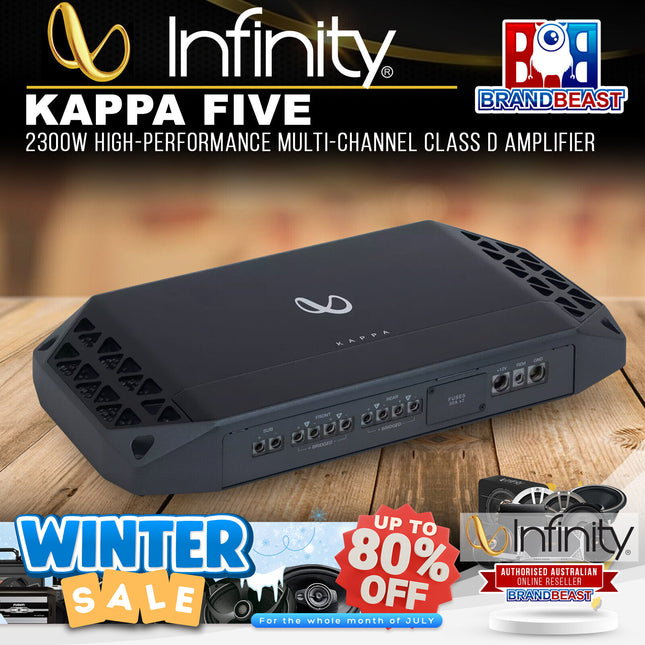 Infinity KAPPAFIVE 2300W High-Performance Multi-Channel Class D Amplifier