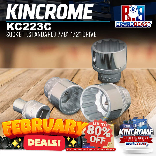 KINCROME KC223C Socket (Standard) 7/8&quot; 1/2&quot; Drive