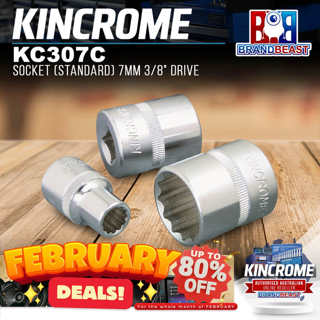 KINCROME KC307C Socket (Standard) 7mm 3/8&quot; Drive