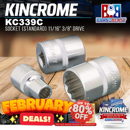 KINCROME KC339C Socket (Standard) 11/16&quot; 3/8&quot; Drive