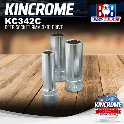 KINCROME KC342C Deep Socket 9mm 3/8" Drive
